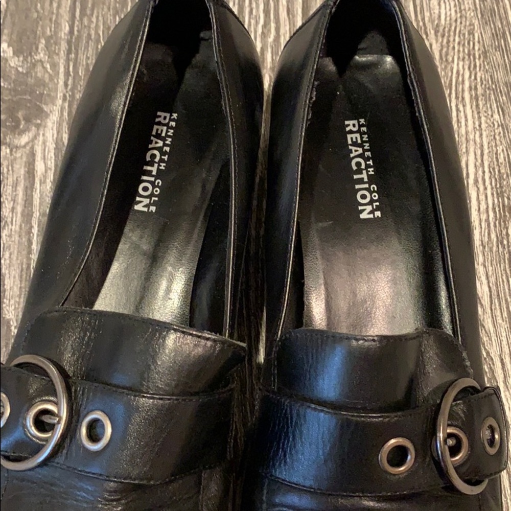 Kenneth Cole square toe black leather loafers US 8 - Picture 5 of 7